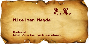 Mitelman Magda névjegykártya